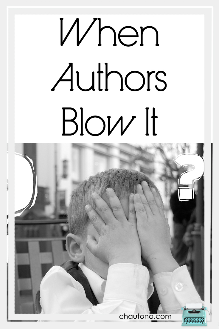 Sometimes authors blow it--or nearly so. Sometimes without thinking about it, you put in a character o take one out, and bam! Instant mess. via @chautonahavig