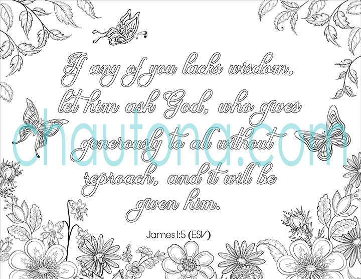 James 1:5 coloring page