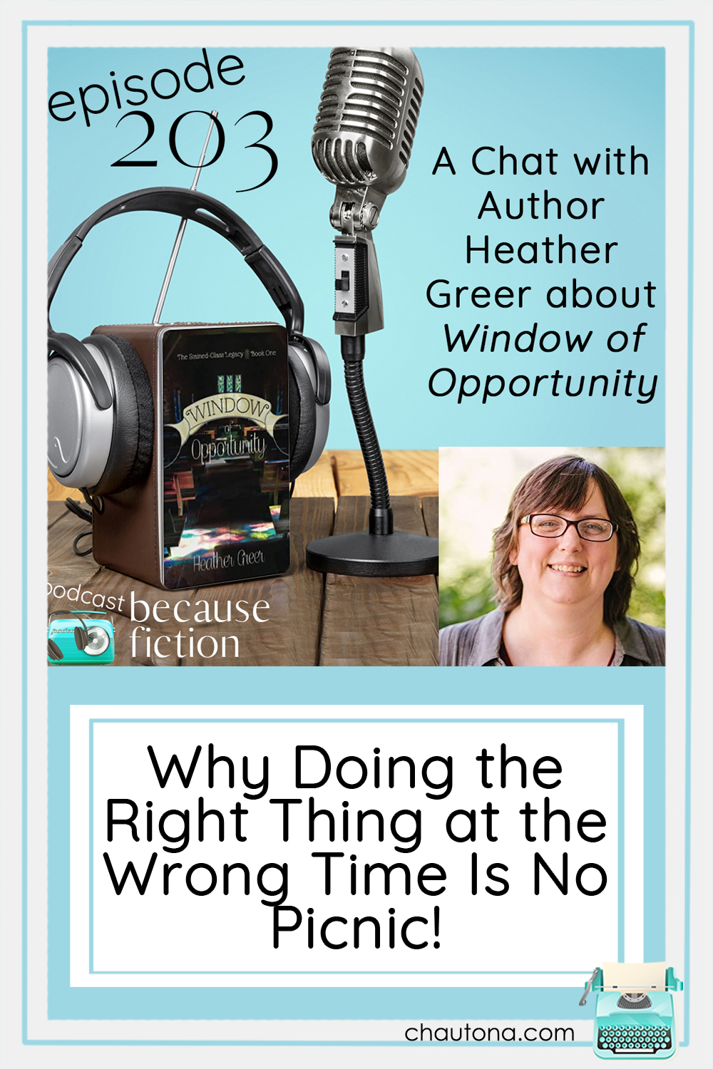 I had a great chat with Heather Greer about her book in the Stained-Glass Legacy series, Window of Opportunity, and it's a doozy! via @chautonahavig